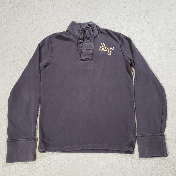 VTG Abercrombie Fitch Sweater Men M Brown Sweatshirt Y2K 90s Grunge Preppy - Picture 1 of 16